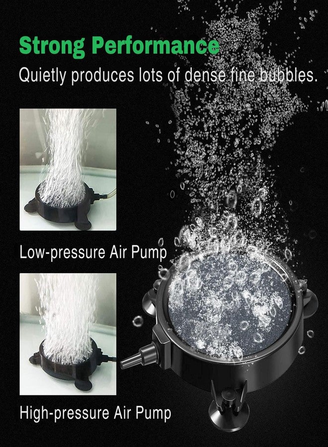 موزع فقاعات هواء قرصي أسود من VAYINATO® مقاس 4 بوصات مع أكواب شفط شفافة لقاعدة حوض السمك (المحرك غير مشمول) مضخة زراعة مائية وأحجار تهوية سيراميكية من Petzlifeworld - Image 2